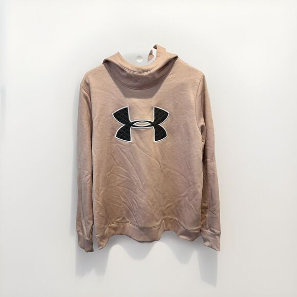 Under Armour Women’s Hoodie Sweatshirt Pink Quilted Gray Logo Size‎ XL - Picture 1 of 6